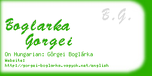 boglarka gorgei business card
